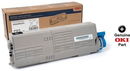 OKI 46490604 Toner Cartridge Black C532dn MC573dn - Sun Data Supply